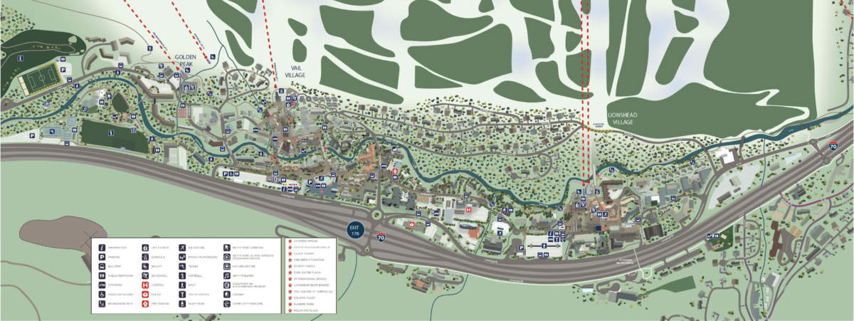 Town of Vail Map - Sandstone Creek Club - Hotel and Timeshares in Vail